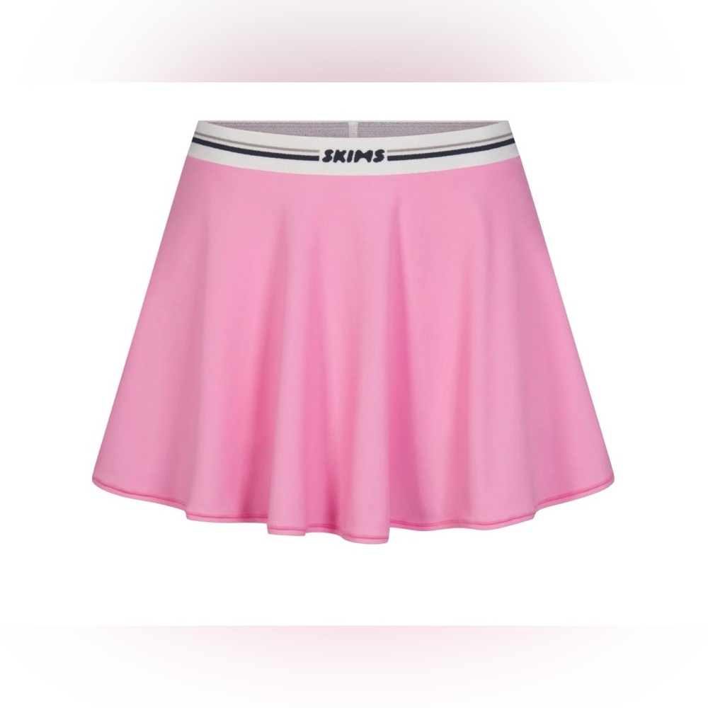 SKIMS Logo Skort Sugar Pink Tennis Skirt Size Small
